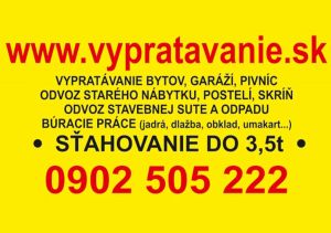 Vypratávanie , odvoz starého nábytku a búracie práce