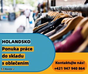 Ponuka práce - skladník/ Holandsko/sklad s oblečením/