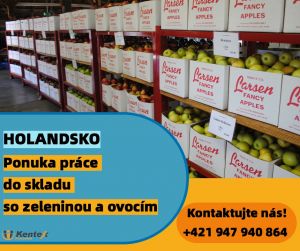 Ponuka práce – skladník/Holandsko/práca v sklade s ovocím a zeleninou/