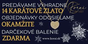 Zlaté šperky zo 14 karátového zlata Korai