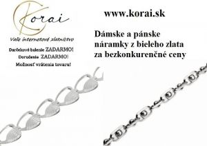 Krásne náramky z bieleho zlata Korai